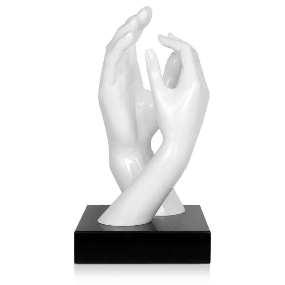 Statues & Sculptures Table Top|Contemporary^Infinite Touch 36cm White Resin Indoor Sculpture