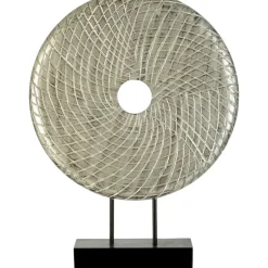 Statues & Sculptures Table Top|Abstract^Infinity Core 50cm Silver Wood Indoor Sculpture