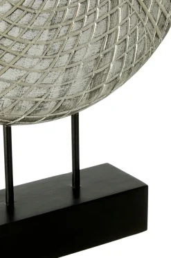 Statues & Sculptures Table Top|Abstract^Infinity Core 50cm Silver Wood Indoor Sculpture