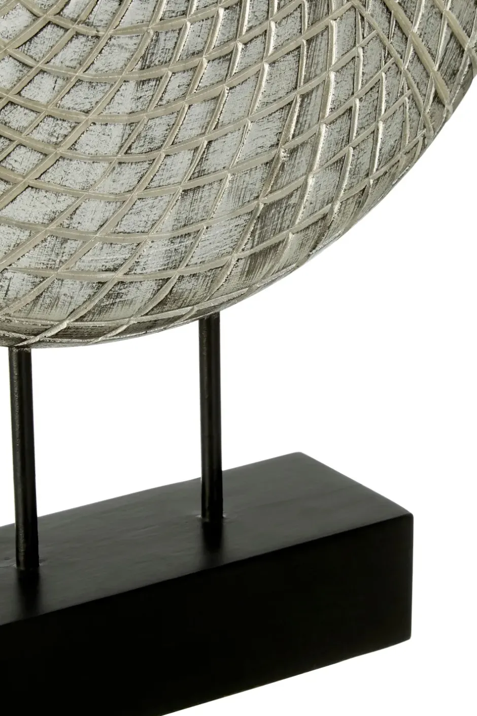Statues & Sculptures Table Top|Abstract^Infinity Core 50cm Silver Wood Indoor Sculpture