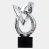 Statues & Sculptures Giant|Floor Standing^Infinity Fusion 180cm Silver Metal Garden Sculpture