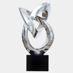 Statues & Sculptures Giant|Floor Standing^Infinity Fusion 180cm Silver Metal Garden Sculpture