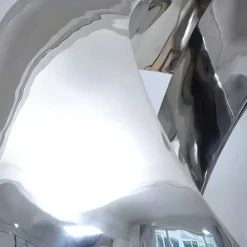 Statues & Sculptures Giant|Floor Standing^Infinity Fusion 180cm Silver Metal Garden Sculpture