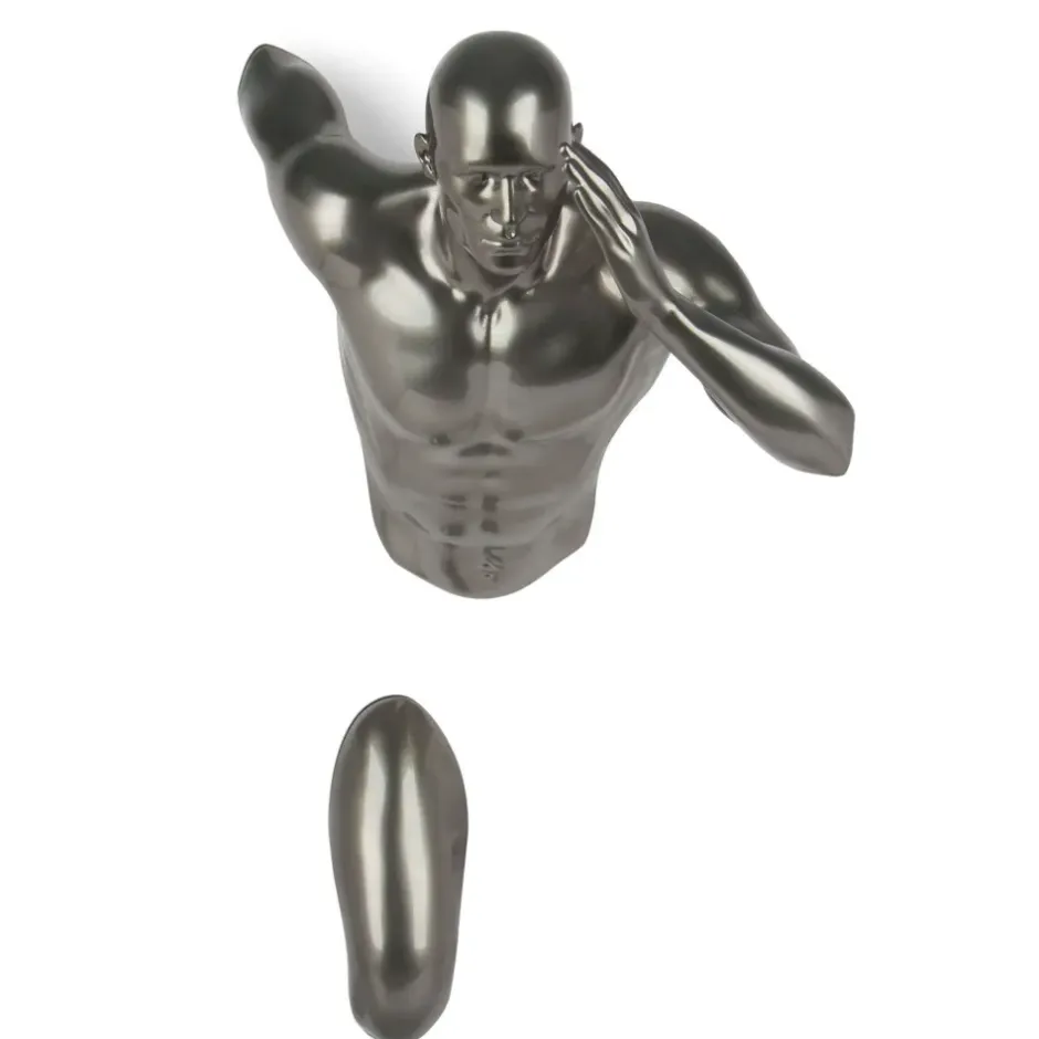 Statues & Sculptures Figurative|Wall Art^Infinity Man 50cm Anthracite Resin Wall Sculpture