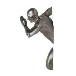 Statues & Sculptures Figurative|Wall Art^Infinity Man 28cm Anthracite Resin Wall Sculpture