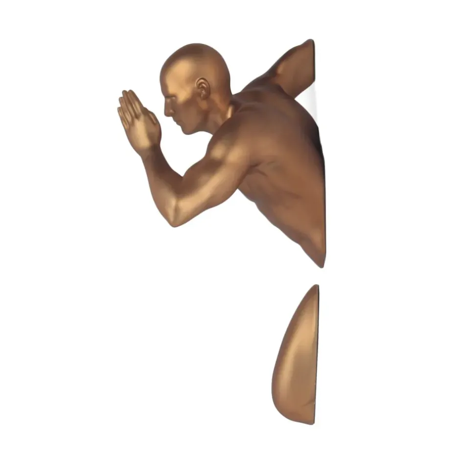 Statues & Sculptures Figurative|Wall Art^Infinity Man 28cm Bronze Resin Wall Sculpture