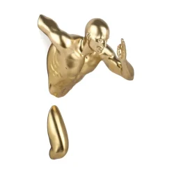 Statues & Sculptures Figurative|Wall Art^Infinity Man 28cm Gold Resin Wall Sculpture