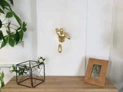 Statues & Sculptures Figurative|Wall Art^Infinity Man 28cm Gold Resin Wall Sculpture