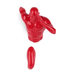 Statues & Sculptures Figurative|Wall Art^Infinity Man 28cm Red Resin Wall Sculpture