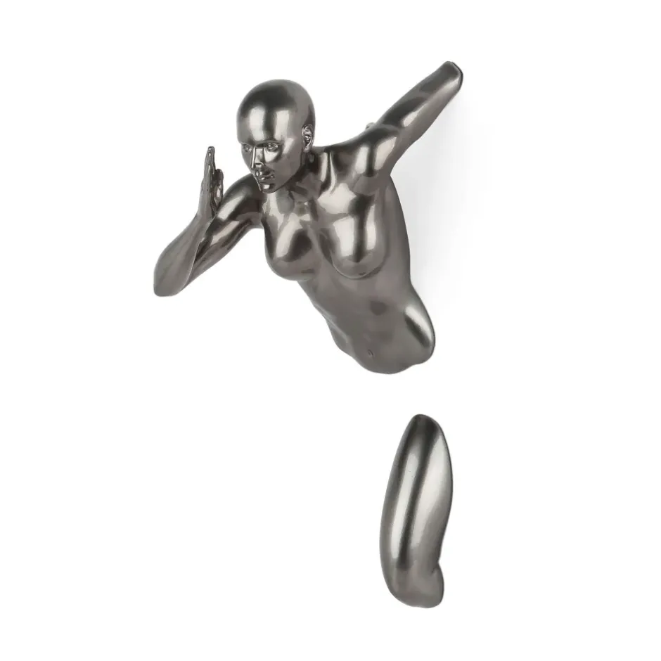 Statues & Sculptures Figurative|Wall Art^Infinity Woman 28cm Anthracite Resin Wall Sculpture
