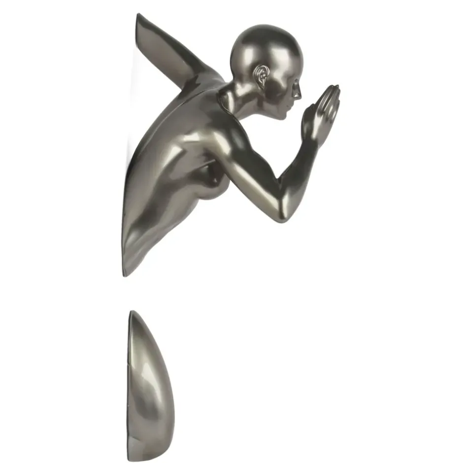 Statues & Sculptures Figurative|Wall Art^Infinity Woman 50cm Anthracite Resin Wall Sculpture