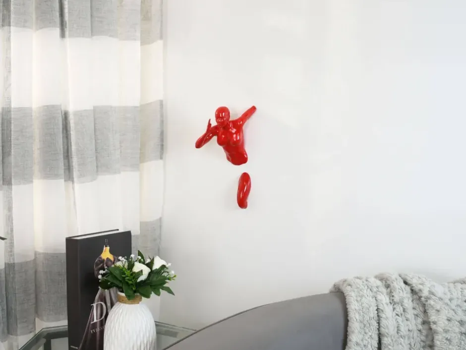 Statues & Sculptures Figurative|Wall Art^Infinity Woman 28cm Red Resin Wall Sculpture