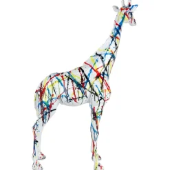 Statues & Sculptures Floor Standing|Animals^Inked Giraffe 100cm Multicolour Resin Indoor Sculpture