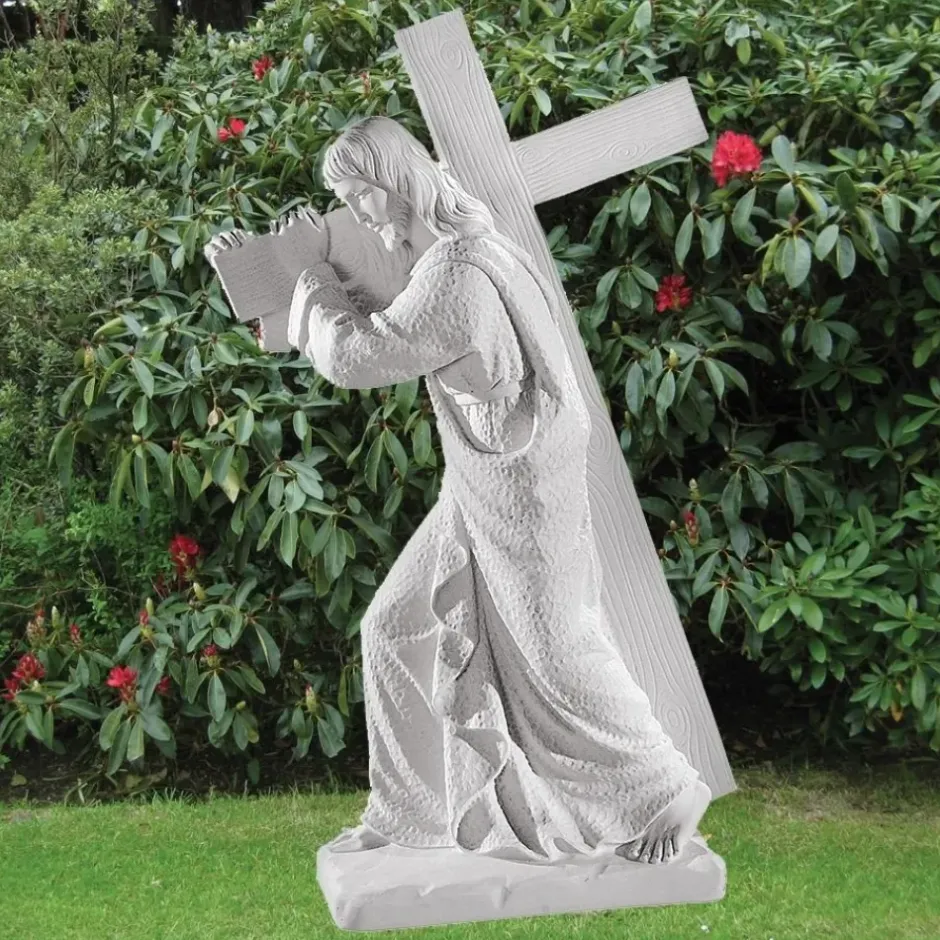 Statues & Sculptures Jesus^Jesus Christ 113cm Marble Resin Garden Statue
