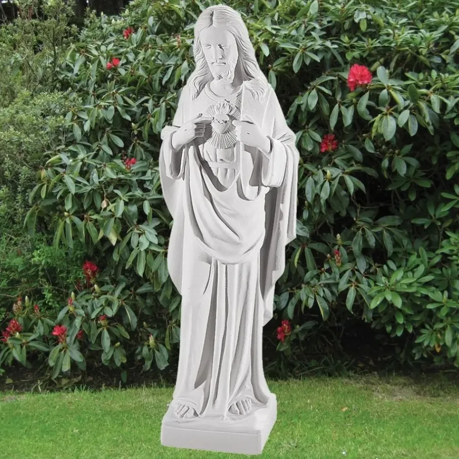 Statues & Sculptures Jesus^Jesus Christ 70cm Marble Resin Garden Statue