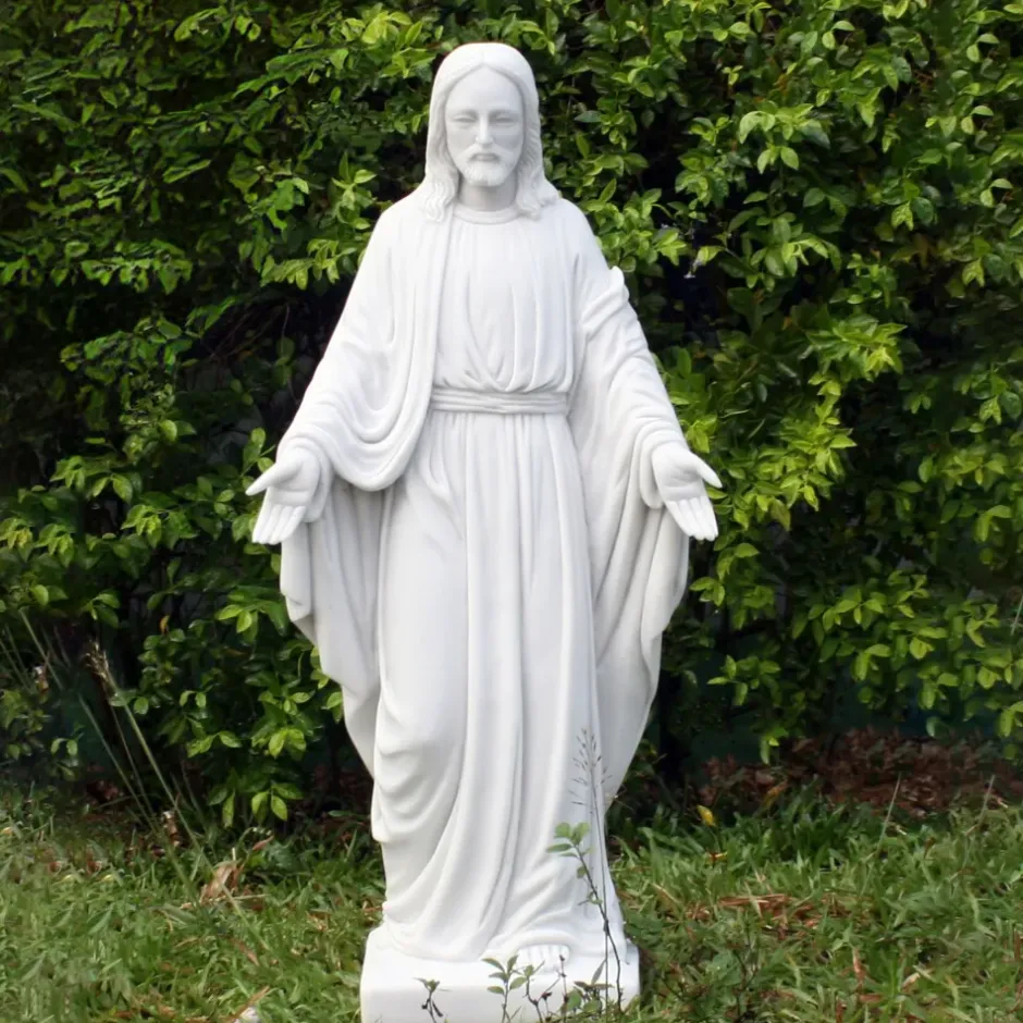 Statues & Sculptures Jesus^Jesus 80cm Marble Resin Garden Statue