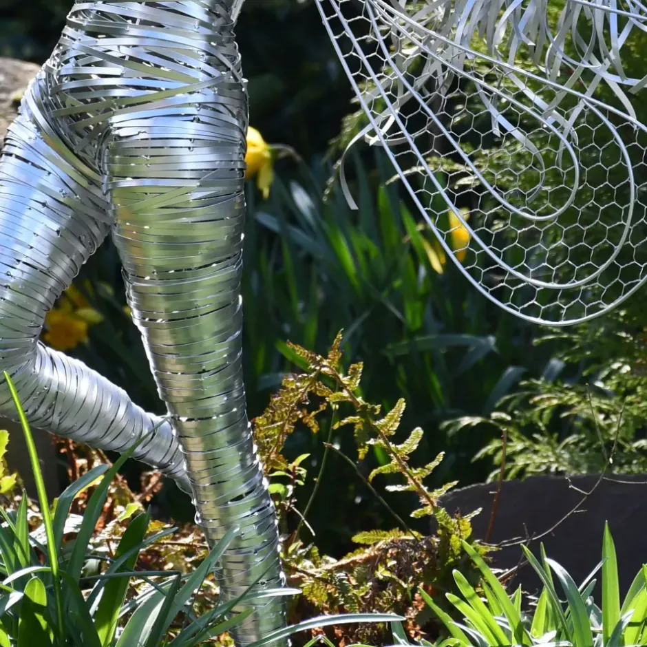 Statues & Sculptures Fairies^Kaida Fairy 90cm Metal Wire Garden Sculpture