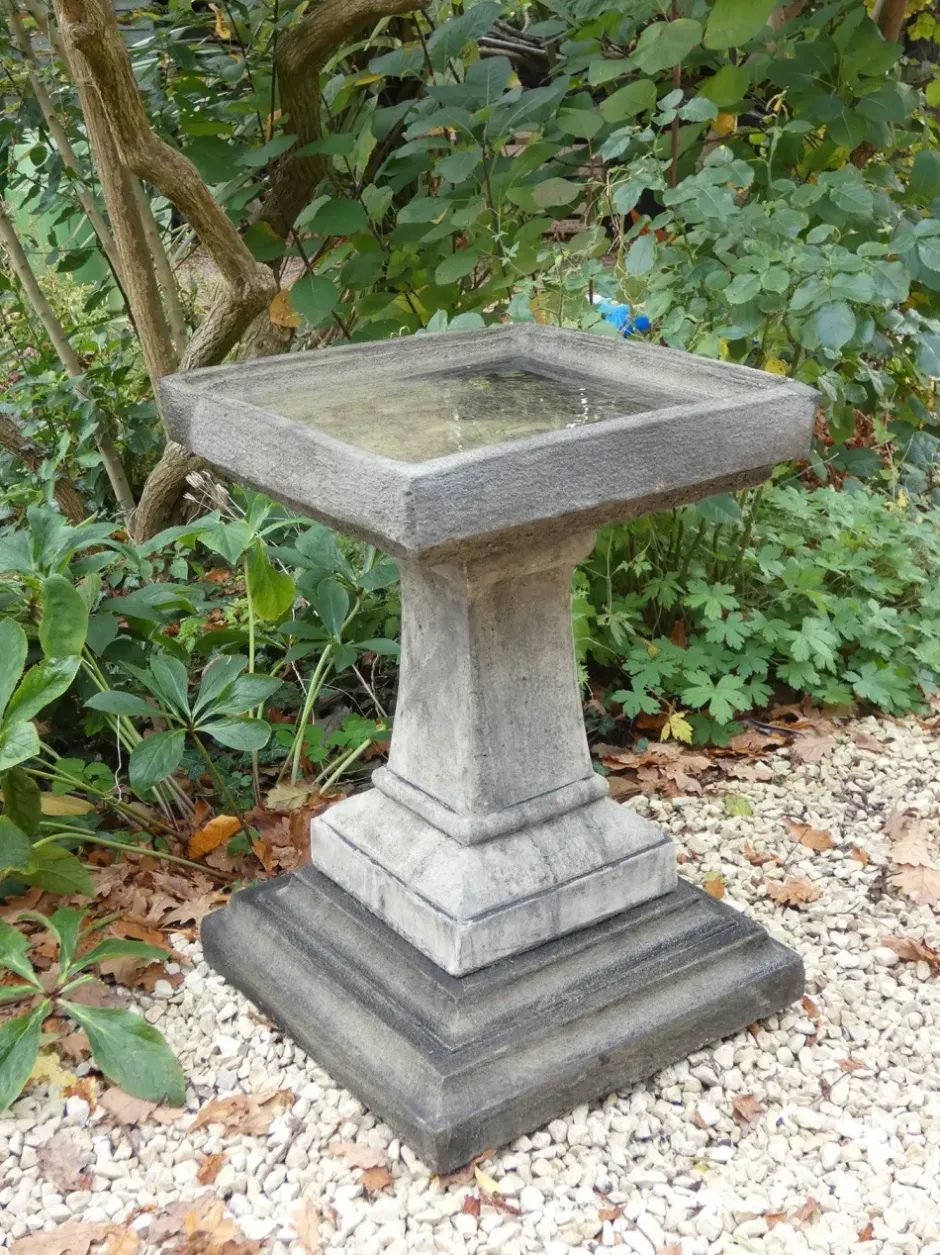 Statues & Sculptures Bird Baths^Keymer Modern Stone Garden Birdbath
