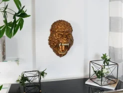 Statues & Sculptures Wall Art|Animals^King Gorilla 43cm Bronze Resin Wall Sculpture