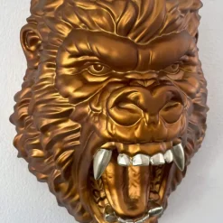 Statues & Sculptures Wall Art|Animals^King Gorilla 43cm Bronze Resin Wall Sculpture