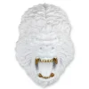 Statues & Sculptures Wall Art|Animals^King Gorilla 43cm White Resin Wall Sculpture