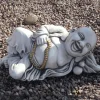 Statues & Sculptures Buddha^Laying Stone Buddha Garden Ornament