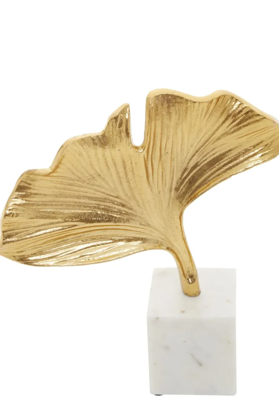 Statues & Sculptures Table Top|Contemporary^Leaf of Light 30cm Gold Metal Indoor Sculpture
