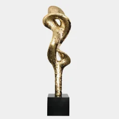 Statues & Sculptures Giant|Floor Standing^Liquid Fusion 238cm Gold Metal Garden Sculpture