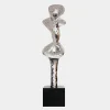 Statues & Sculptures Giant|Floor Standing^Liquid Fusion 238cm Silver Metal Garden Sculpture