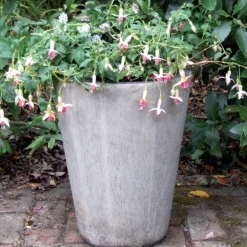 Statues & Sculptures Large|Round^Long Tom Vase Stone Garden Planter