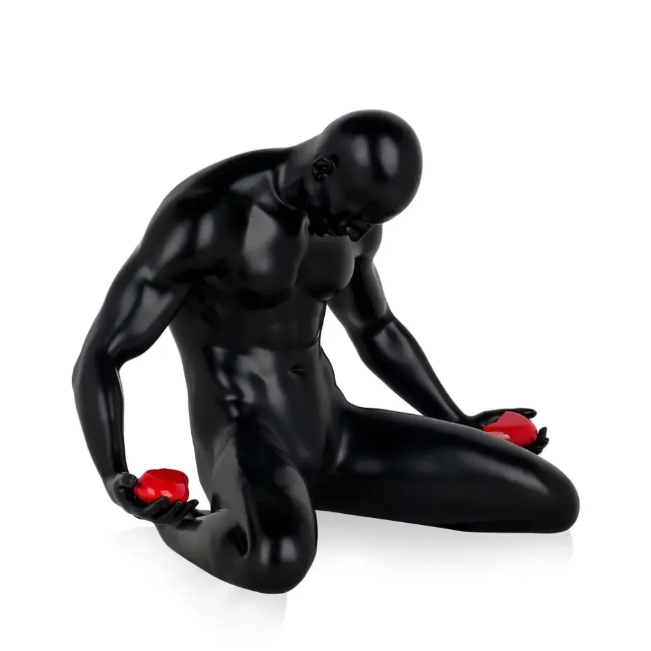 Statues & Sculptures Figurative|Table Top^Lost Affection 32cm Black Resin Indoor Sculpture