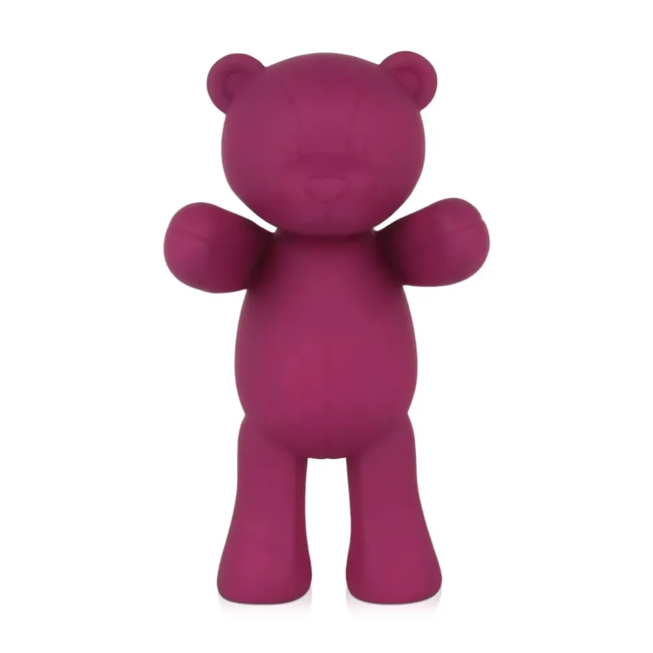 Statues & Sculptures Table Top|Animals^Love Bear 29cm Fuchsia Resin Indoor Sculpture