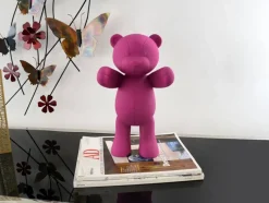 Statues & Sculptures Table Top|Animals^Love Bear 29cm Fuchsia Resin Indoor Sculpture