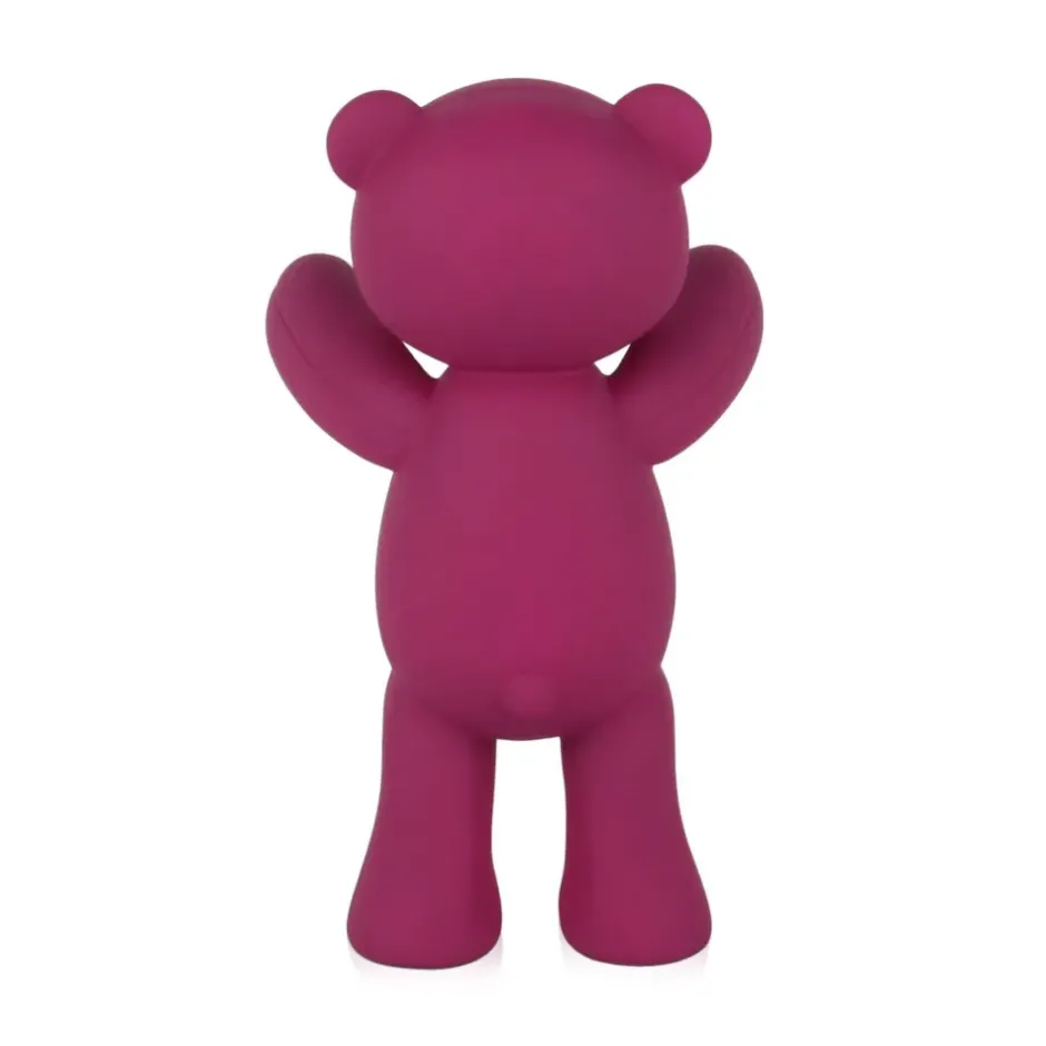 Statues & Sculptures Table Top|Animals^Love Bear 29cm Fuchsia Resin Indoor Sculpture