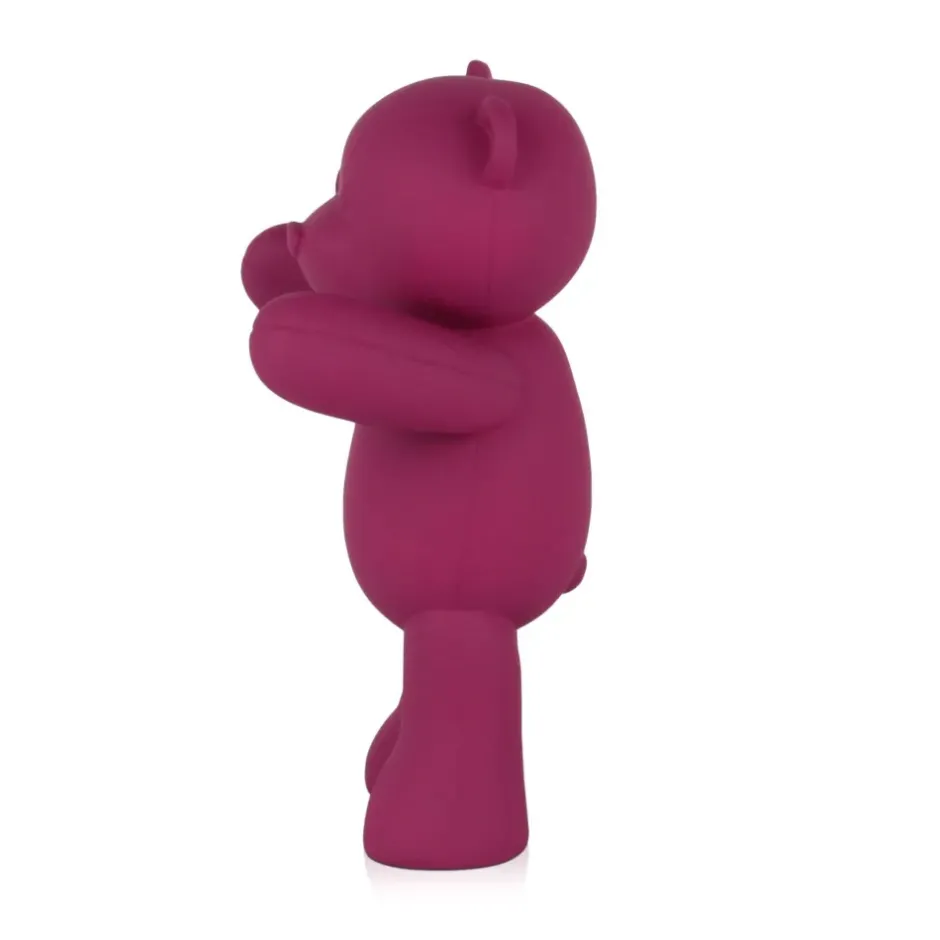Statues & Sculptures Table Top|Animals^Love Bear 29cm Fuchsia Resin Indoor Sculpture