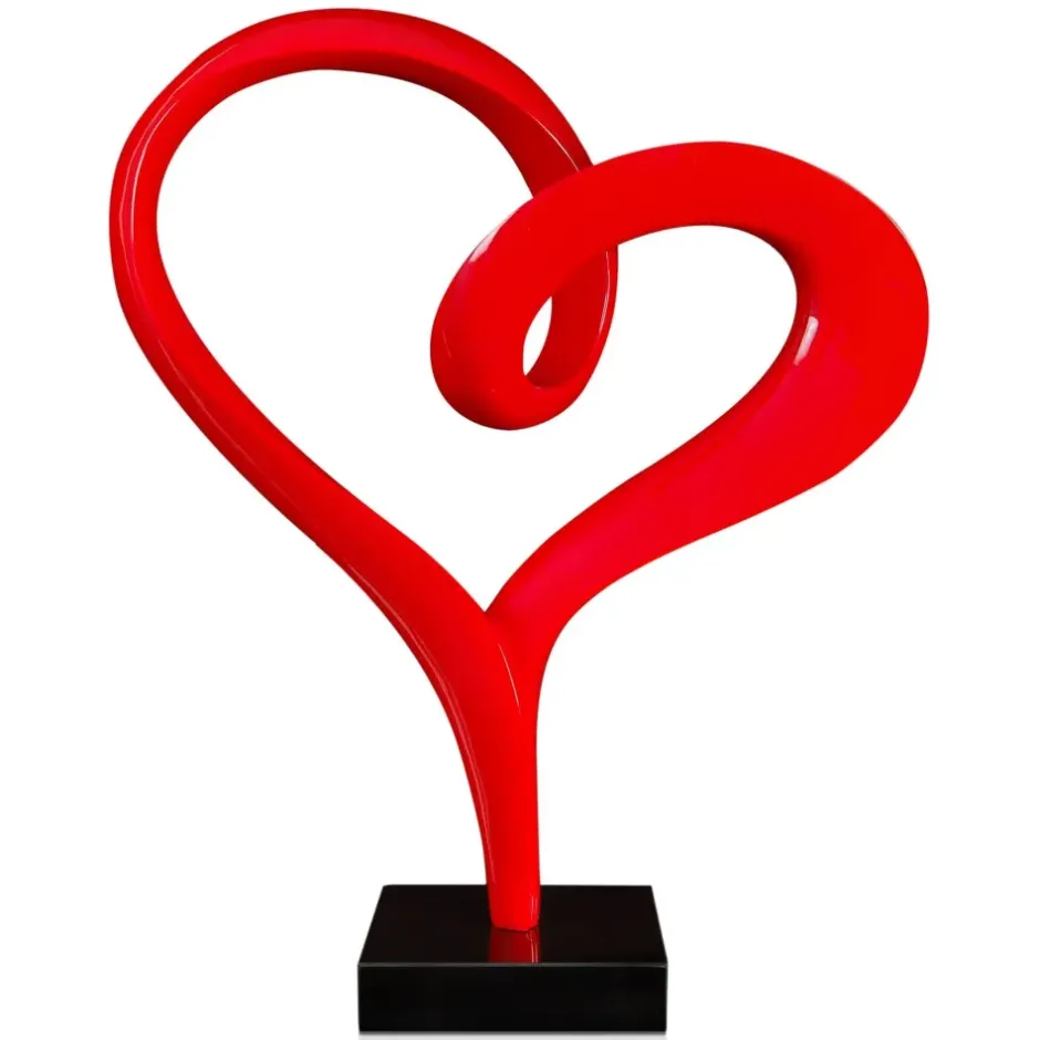 Statues & Sculptures Floor Standing|Abstract^Love Flux 73cm Red Resin Indoor Sculpture