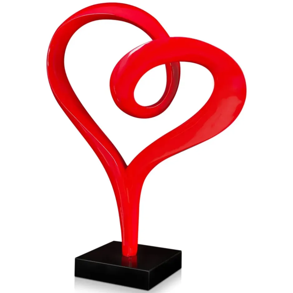 Statues & Sculptures Floor Standing|Abstract^Love Flux 73cm Red Resin Indoor Sculpture