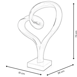 Statues & Sculptures Floor Standing|Abstract^Love Flux 73cm Red Resin Indoor Sculpture