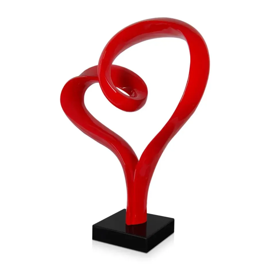 Statues & Sculptures Table Top|Contemporary^Love Flux 46cm Red Resin Indoor Sculpture