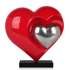 Statues & Sculptures Table Top|Contemporary^Love Reflection 45cm Red Resin Indoor Sculpture