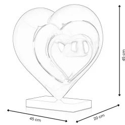 Statues & Sculptures Table Top|Contemporary^Love Reflection 45cm Red Resin Indoor Sculpture