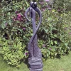Statues & Sculptures Modern^Loving Kiss Modern Poly Resin Garden Statue