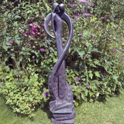 Statues & Sculptures Modern^Loving Kiss Modern Poly Resin Garden Statue