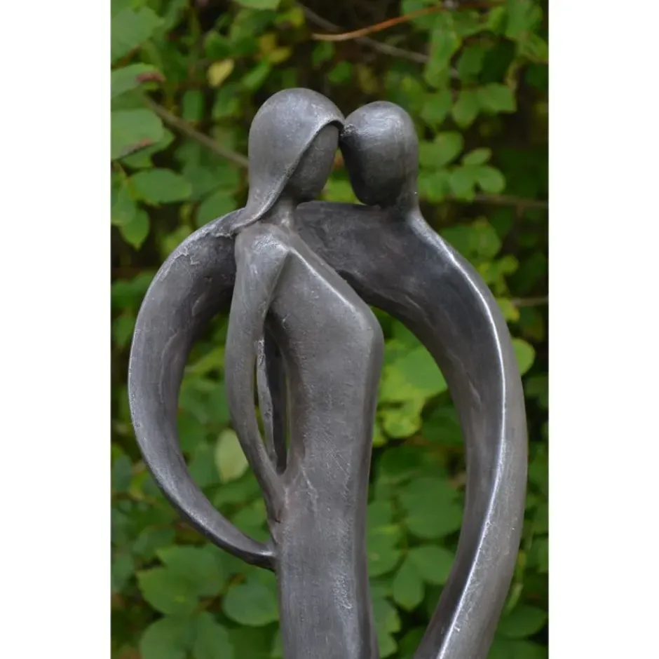Statues & Sculptures Modern^Loving Kiss Modern Poly Resin Garden Statue