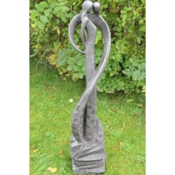 Statues & Sculptures Modern^Loving Kiss Modern Poly Resin Garden Statue