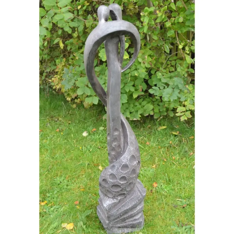Statues & Sculptures Modern^Loving Kiss Modern Poly Resin Garden Statue