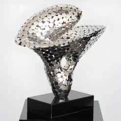 Statues & Sculptures Table Top|Abstract^Lucid Motion 47cm Silver Metal Indoor Sculpture