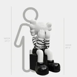 Statues & Sculptures Figurative|Floor Standing^Lucify Hide 135cm Black & White Resin Indoor Sculpture