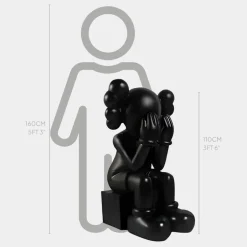 Statues & Sculptures Figurative|Floor Standing^Lucify Hide 110cm Black Resin Indoor Sculpture