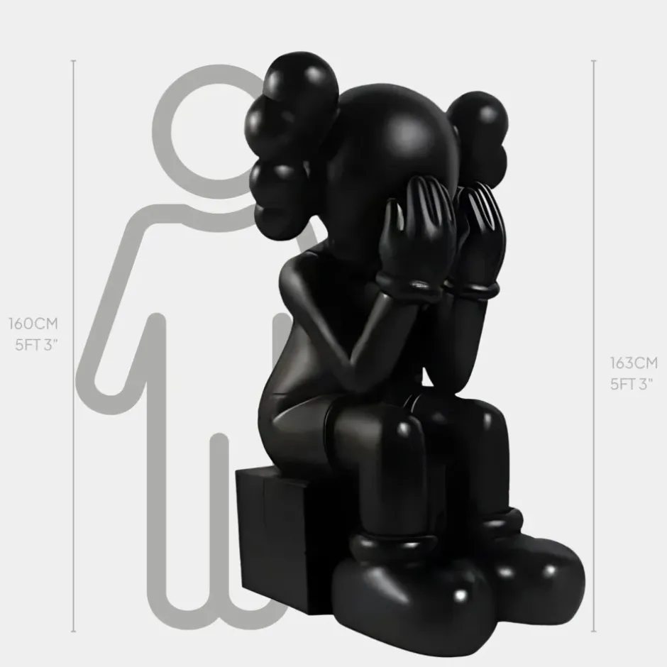 Statues & Sculptures Giant|Figurative^Lucify Hide 163cm Black Resin Indoor Sculpture